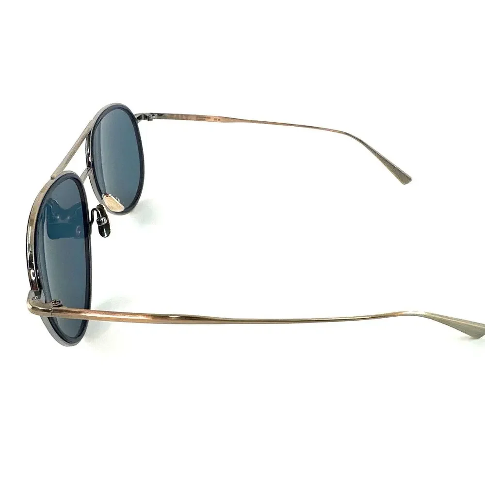 Salt. Unisex Antique Gold Indigo Blue Columbia 59 Sunglasses